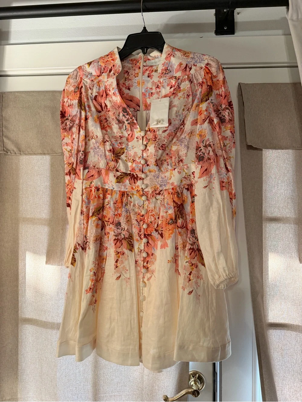 Zimmermann
Devi Floral Print Long Sleeve Linen Minidress Size 1 - Picture 7 of 11
